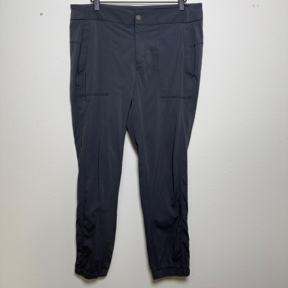 Athleta Women Endeavor Hiking Pants‎ 14 Gray Outdoor Performance Nylon Travel